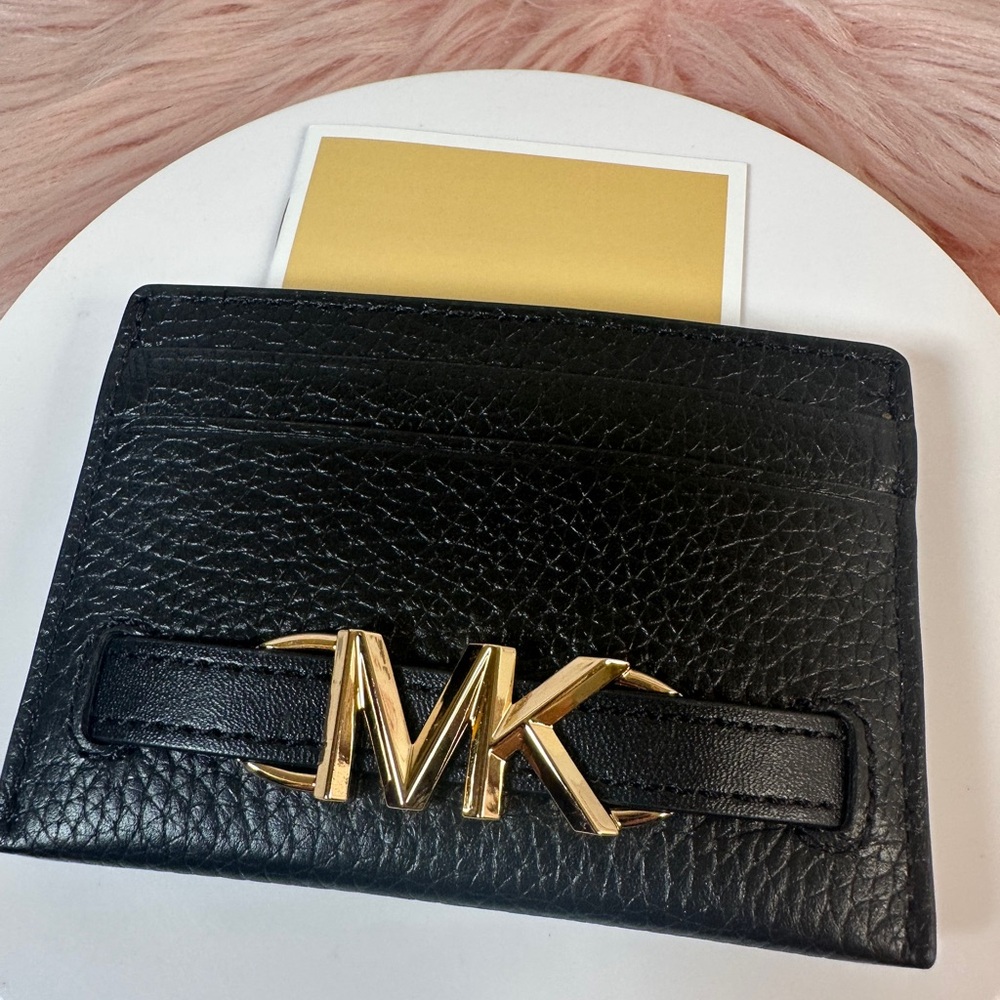 Michael Kors Black and Gold Card Holder